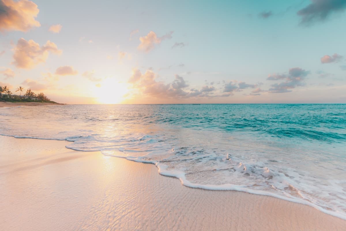 Beautiful Naples, Florida beach with white sand and turquoise water